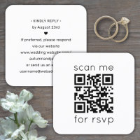 Carte de boîtier Carré du site Web Mariage RSVP de