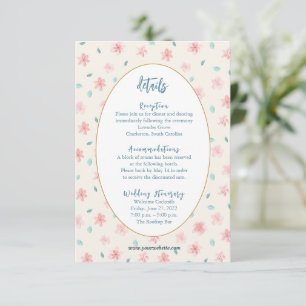 Carte De Boîtier Chic Petit Rose Floral Détail