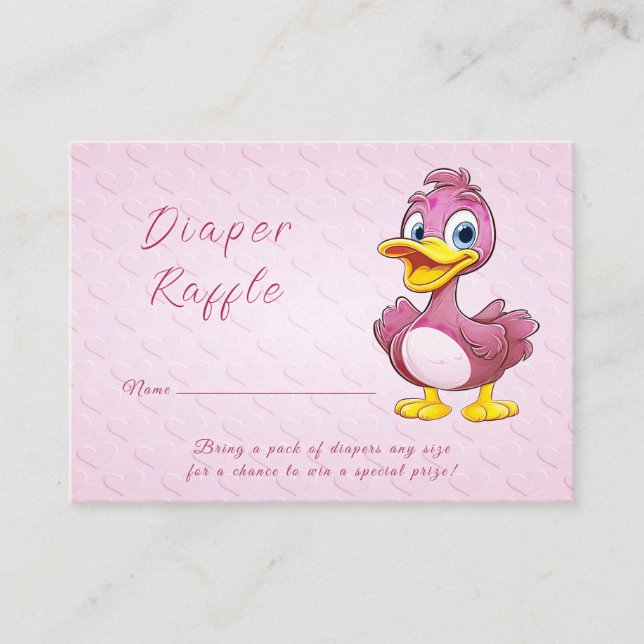 Carte de boîtier de canard rose (Devant)