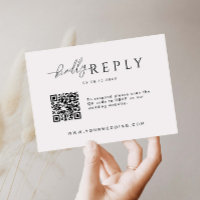 Carte de boîtier de code à barres RSVP minimaliste