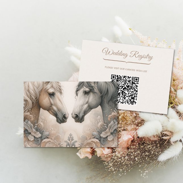 Carte de boîtier de code QR mariage (Wedding QR Code Enclosure Card (front and back))