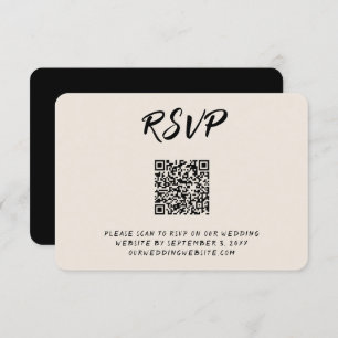 Carte de boîtier de code QR RSVP RSVP Heaven