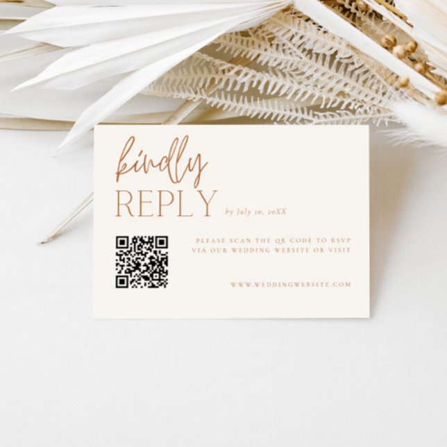 Carte de boîtier de code QR RSVP RSVP pour mariage (Créateur téléchargé)