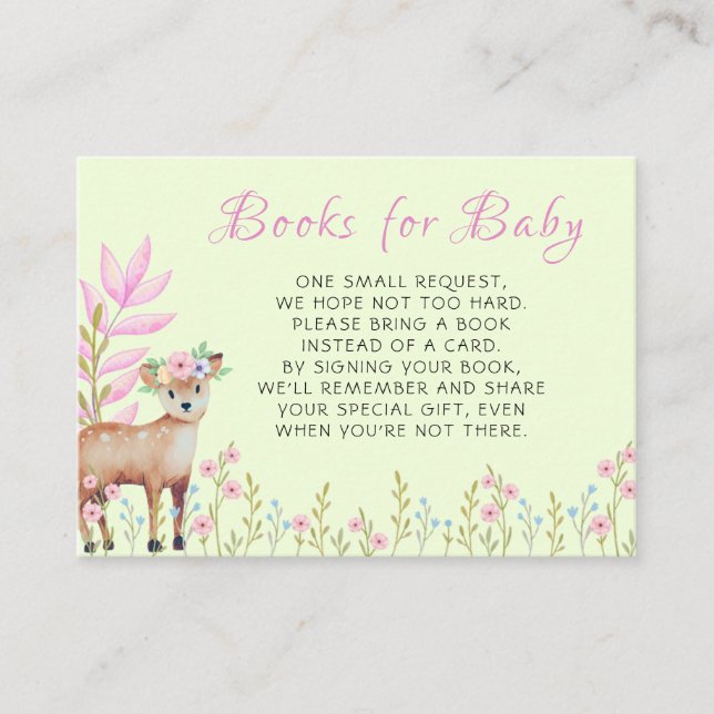 Carte de boîtier de demande de Baby shower Faun Cu (Devant)