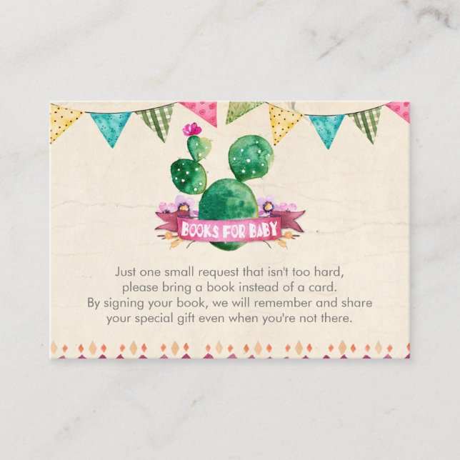 Carte de boîtier de demande de Baby shower Fiesta (Devant)