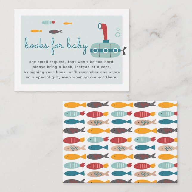 Carte de boîtier de demande de Baby shower nautiqu (Devant / Derrière)