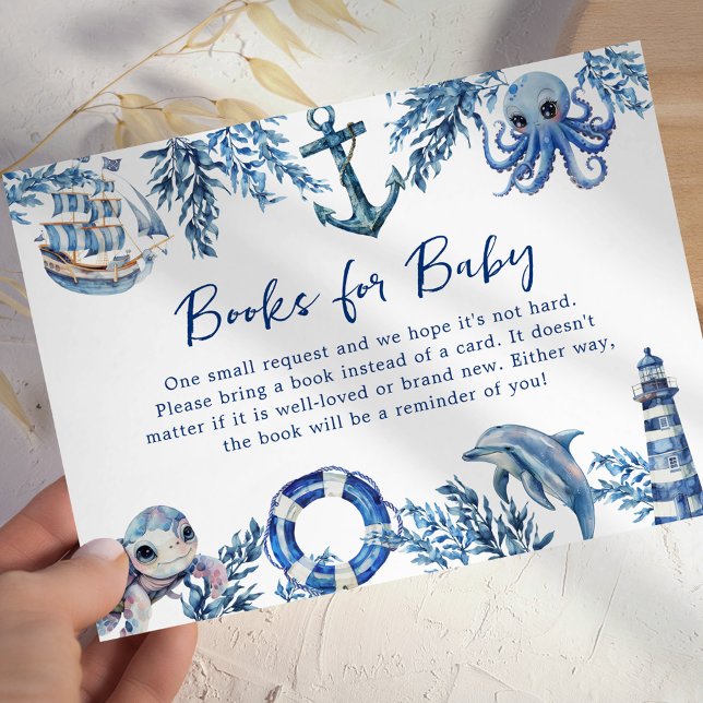 Carte de boîtier de demande de Baby shower nautiqu (Créateur téléchargé)