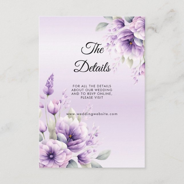 Carte de boîtier de détail de couleur d'eau violet (Devant)