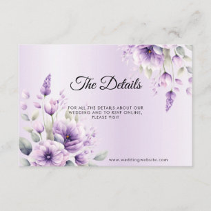 Carte de boîtier de détail de couleur d'eau violet