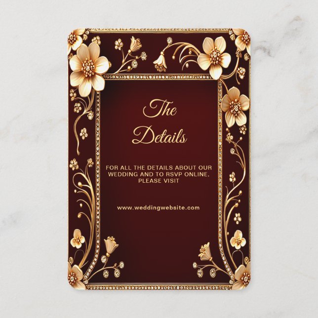Carte de boîtier de détail des fleurs dorées de Bo (Devant)