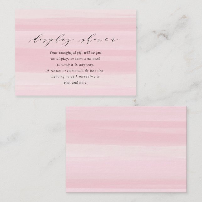 Carte de boîtier de douche à rayures roses (Devant / Derrière)