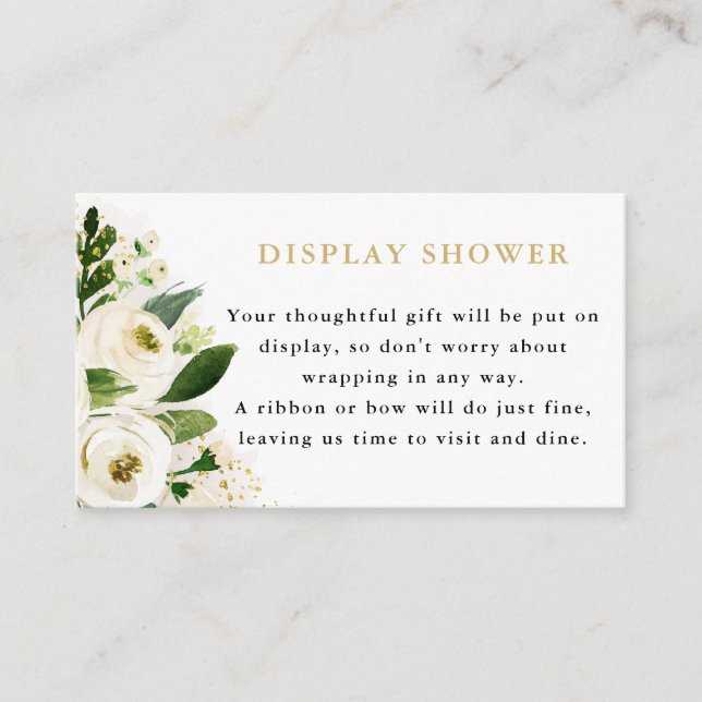 Carte de boîtier de douche d'affichage Floral or b (Devant)
