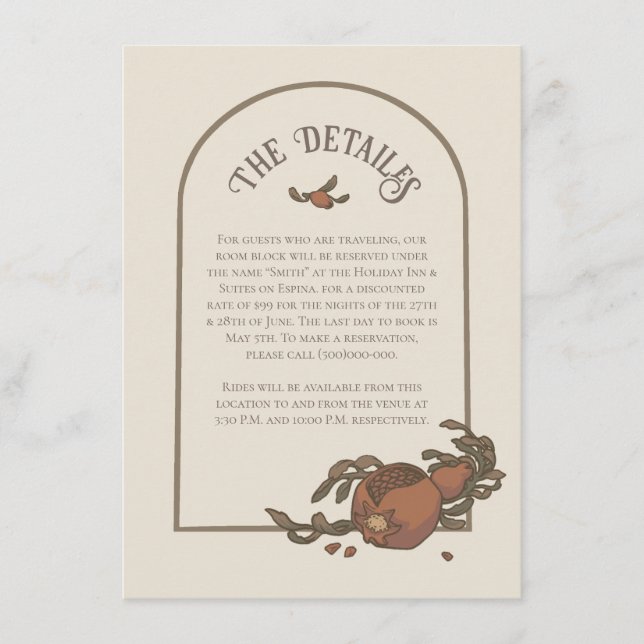 Carte de boîtier de grenade vintage (Devant)