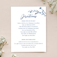 Carte de boîtier de Mariage de Fleur sauvage bleu