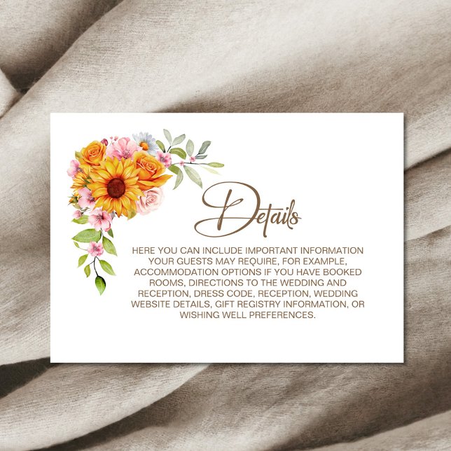Carte de boîtier de Mariage de tournesol Rose (Créateur téléchargé)
