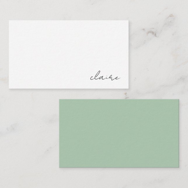 Carte de boîtier de papier à lettres de nom person (Devant / Derrière)