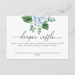 Carte de boîtier de papier rabat Blue Hydrangea Di