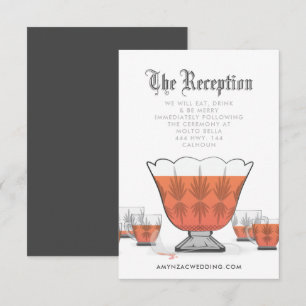 Carte de boîtier de réception Crystal Punch Bowl