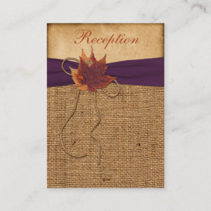 Carte de boîtier de réception FAUX Burlap