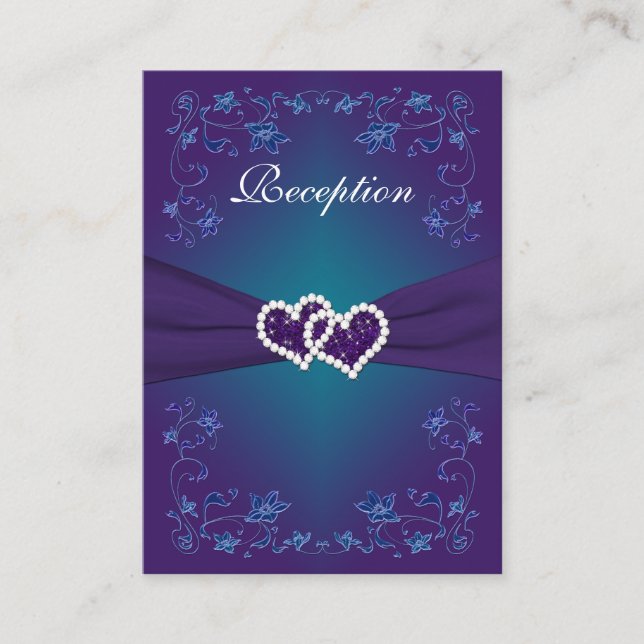 Carte de boîtier de réception Turquoise de coeur f (Devant)