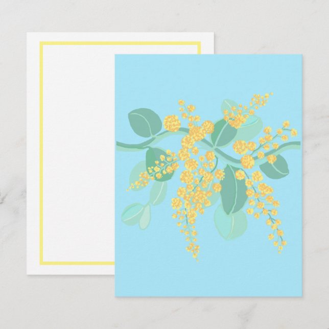 Carte de boîtier de wattle australien (Devant / Derrière)