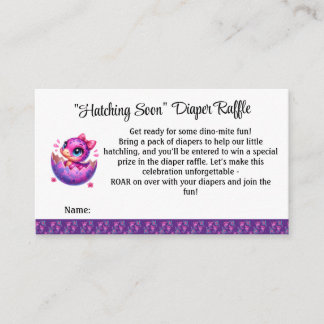 Carte de boîtier Dino Diaper "Hatching Bip"
