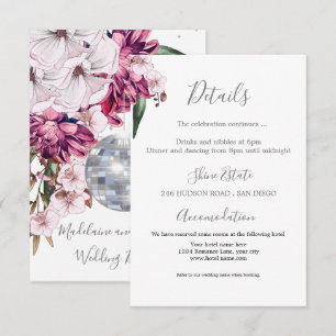 Carte de boîtier Disco Ball Floral Details
