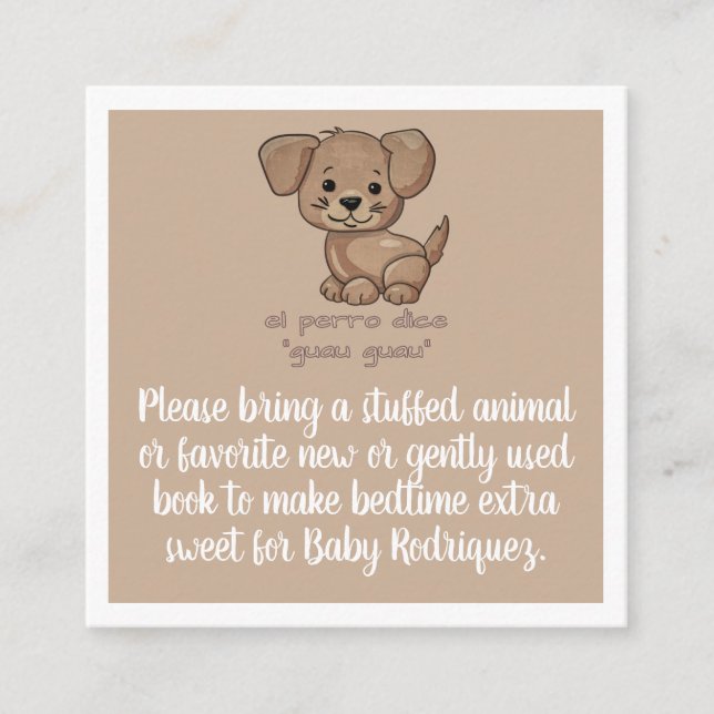 Carte de boîtier du Baby shower de sons animaux es (Devant)