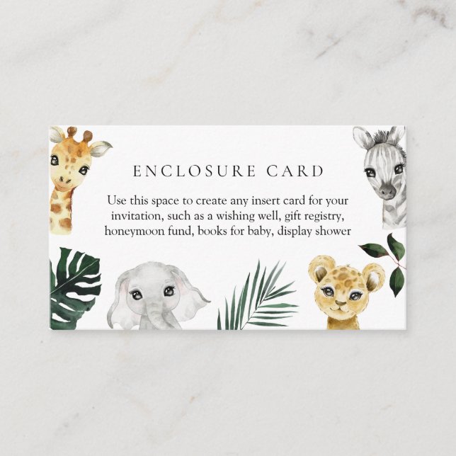Carte de boîtier du Baby shower Little Wild One Ju (Devant)