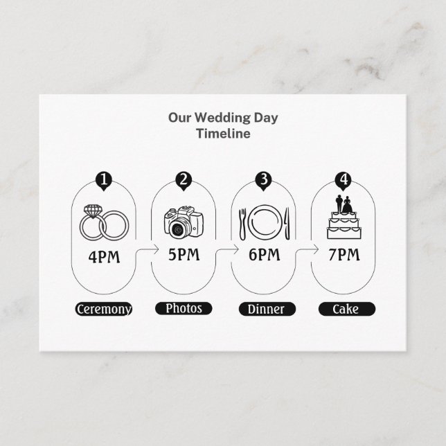 Carte de boîtier du calendrier du jour de mariage  (Devant)