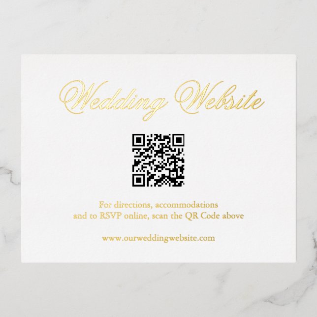 Carte de boîtier du Mariage de code QR traditionne (Recto)