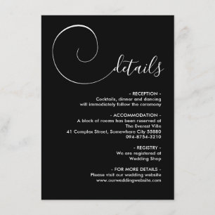 Carte de boîtier du script de calligraphie noir