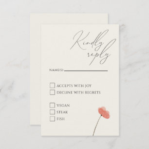 Carte de boîtier du script fleur sauvage