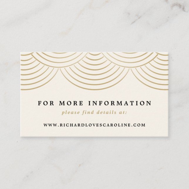 Carte de boîtier du site Web Art Déco Gold String  (Devant)