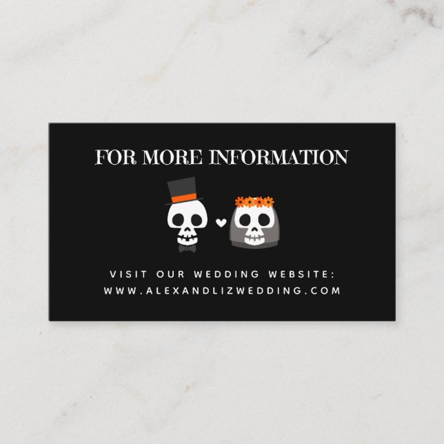 Carte de boîtier du site Web du Mariage des crânes (Devant)
