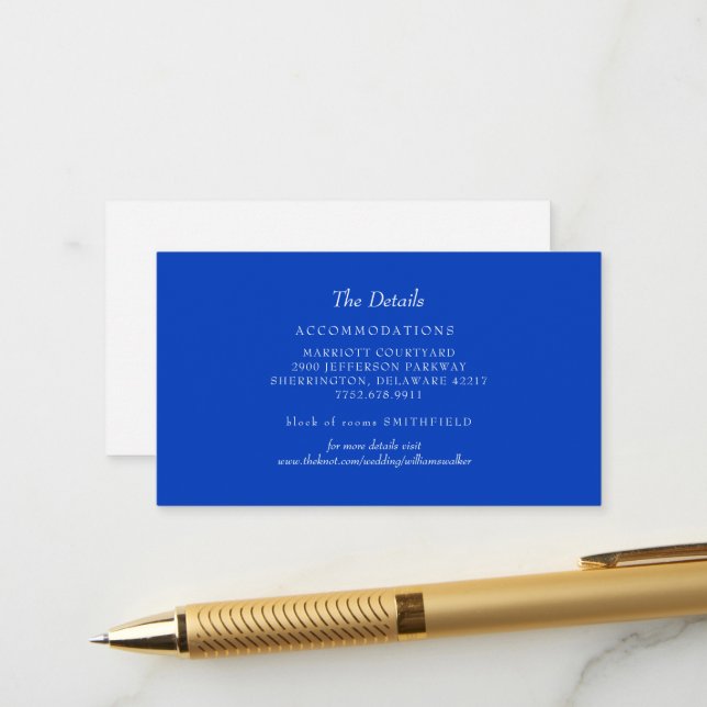 Carte de boîtier du site Web Mariage bleu méditerr (Devant/Arrière en situation)
