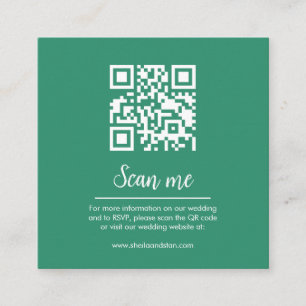 Carte de boîtier du site Web Mariage Emerald QR Co
