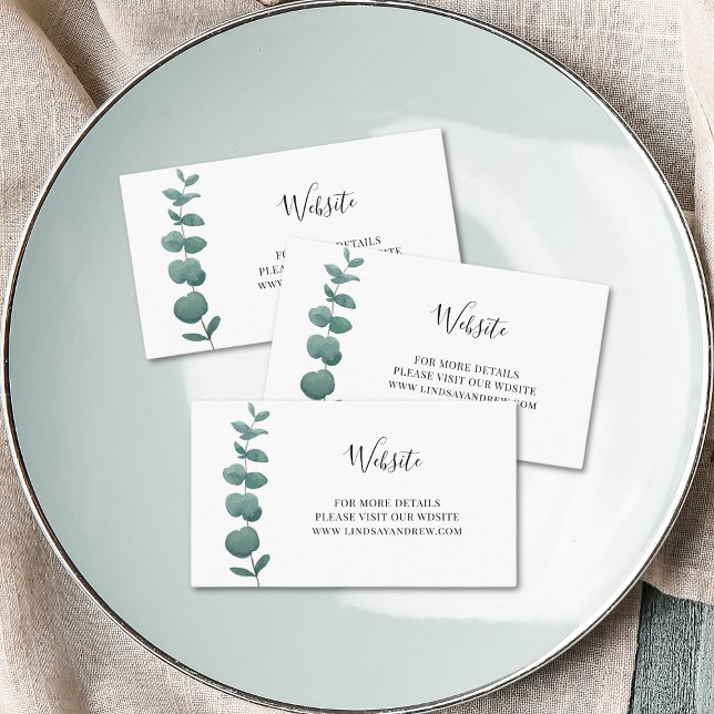 Carte de boîtier du site Web Mariage Eucalyptus Bu (Créateur téléchargé)