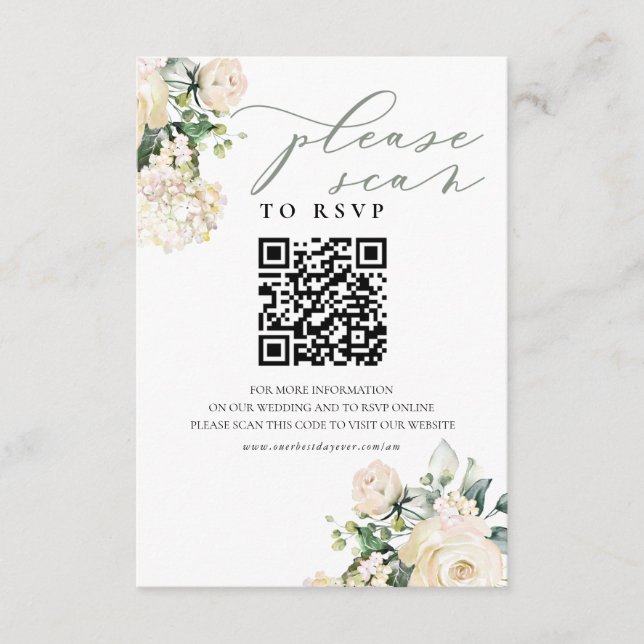 Carte de boîtier du site Web mariage QR Code RSVP  (Devant)