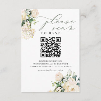 Carte de boîtier du site Web mariage QR Code RSVP
