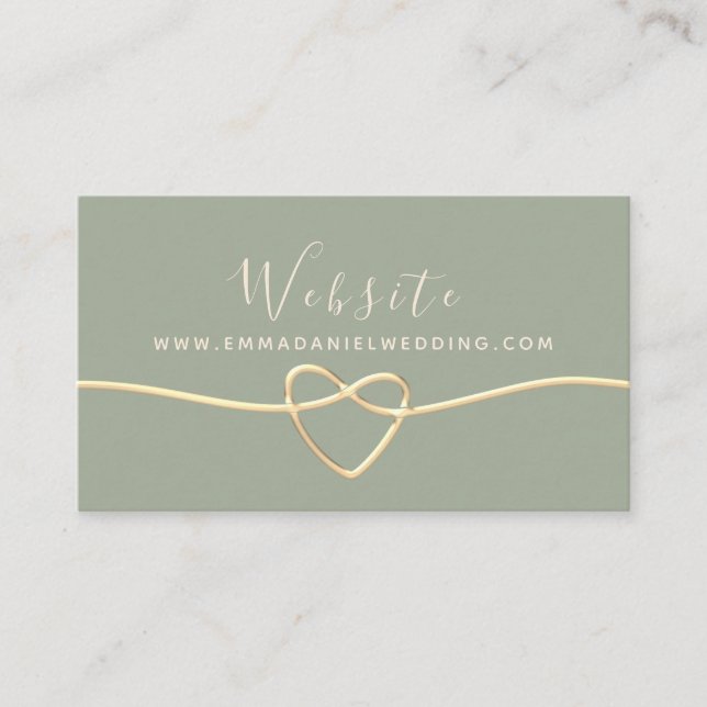 Carte de boîtier du site Web Mariage simple (Devant)