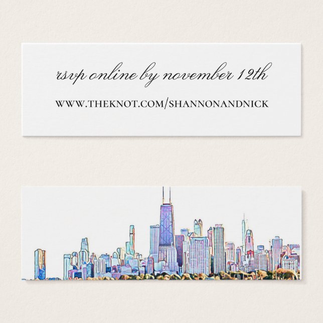 Carte de boîtier du site Web Mariage Skyline de Ch (Devant & derrière)