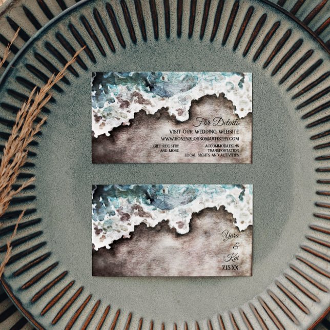 Carte de boîtier du site Web Rustic Ocean Mariage (Créateur téléchargé)
