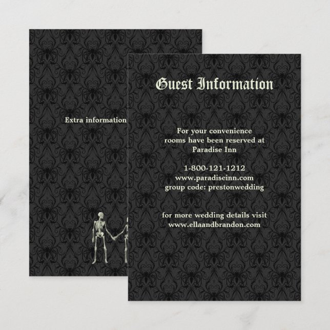 Carte de boîtier élégante Skeletons (Devant / Derrière)