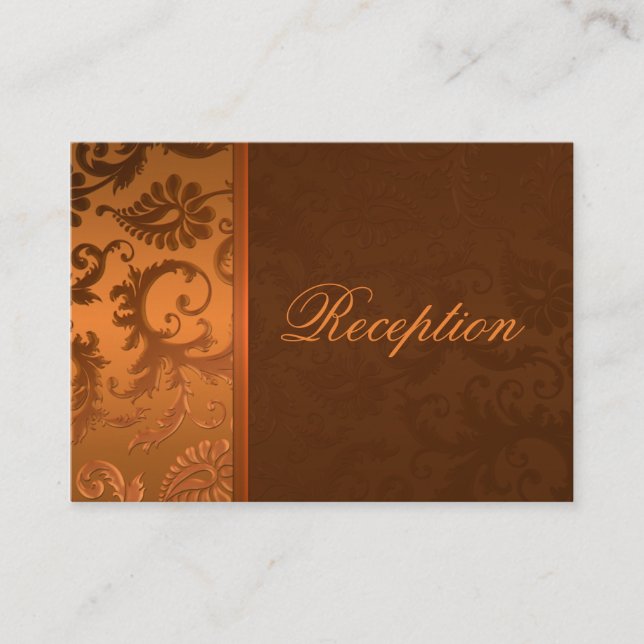Carte de boîtier en cuivre et Damask II Brown (Devant)