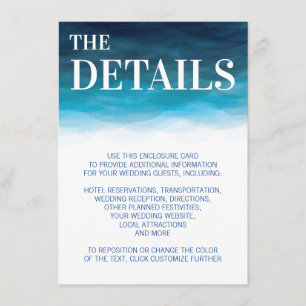Carte de boîtier Faire-part de mariage Ocean Waves