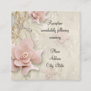 Carte de boîtier Faire-part de mariage Soft Rose R