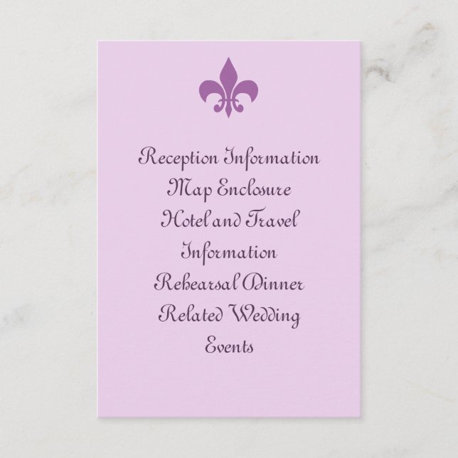 Carte de boîtier Fleur de Lise à Lilacs (Devant)