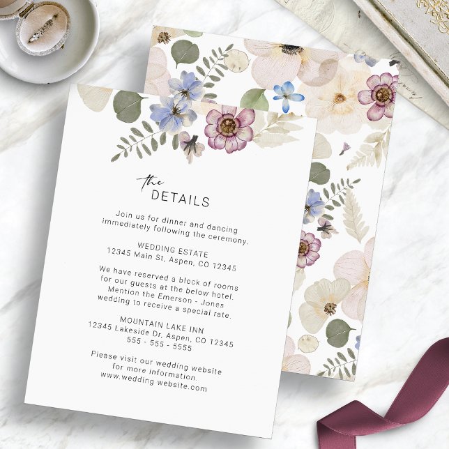 Carte de boîtier floral moderne (Modern Boho Watercolor Floral Enclosure Card by Painted Paperie
)