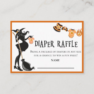 Carte de boîtier Halloween pour bébé Raffle de cou